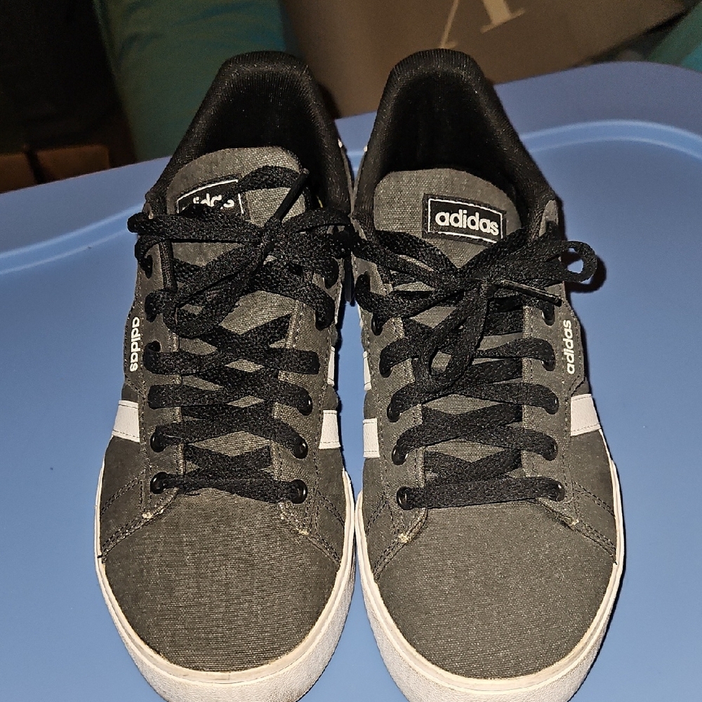 Adidas Charcoal and White Casual Shoes